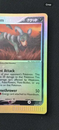 Pokemon TCG EX Dragon 2003 Houndoom 34/97 Reverse Holo Uncommon (LP+) - Image 4