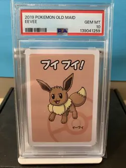 2019 POKEMON JAPANESE OLD MAID EEVEE PSA 10 GEM MT - Image 1