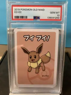 2019 POKEMON JAPANESE OLD MAID EEVEE PSA 10 GEM MT - Image 2