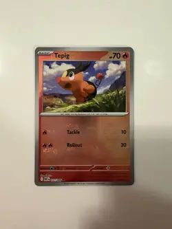 Tepig (Master Ball Pattern) 011/086 Common White Flare Pokemon Near Mint - Image 1