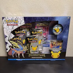 Pokemon TCG Zacian LV X Celebrations Deluxe Pin Collection Box Factory Sealed! - Image 1