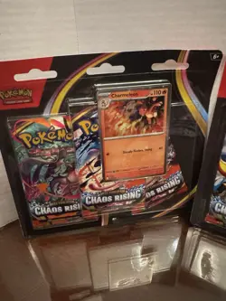 Pokemon TCG Chaos Rising 3-Pack Booster Blister w/ Charmeleon Lot of (2) in Hand - Image 2