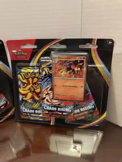 Pokemon TCG Chaos Rising 3-Pack Booster Blister w/ Charmeleon Lot of (2) in Hand - Image 3