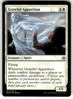 Grateful Apparition War of the Spark Regular MTG - Image 1