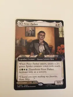 Peter Parker Amazing Spiderman MTG Disney Exclusive Event Promo Magic In-hand - Image 1