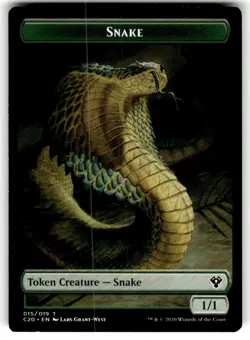 1x Snake Token // Beast Token Commander 2020 Ikoria MTG NM - Image 1