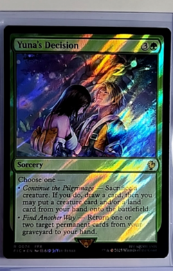MTG Magic The Gathering FIC Final Fantasy Commander Surge Foil Yuna's Decision - Image 1