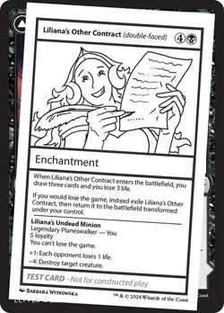 Liliana's Other Contract Mystery Booster 2 Playtest Card NM MTG - Image 1