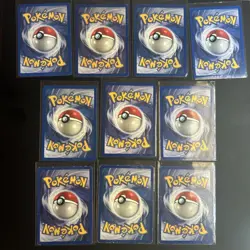 Jungle Vintage Pokemon TCG Lot - 10 Cards Bulbasaur, Machoke Pidgeotto, Rhyhorn - Image 2
