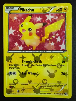 Pikachu Holo RC7/RC25 Pokemon Black & White Legendary Treasures Lightly Played - Image 1