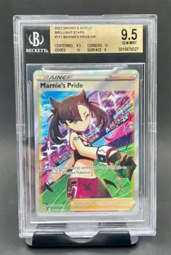 BGS 9.5 Marnie's Pride #171 Full Art 2022 Pokemon SwSh Brilliant Stars GEM MINT - Image 1