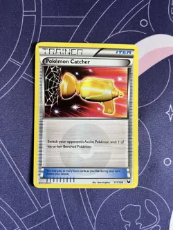 Pokemon Catcher (Gold) 111/108 Dark Explorers Holo NM Secret Rare NICE - Image 1