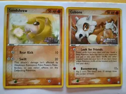 Pokemon Cards Ex Team Rocket Returns Reverse Holo Stamped Sandshrew & Cubone - Image 1