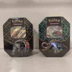 Pokemon TCG Paldean Fates Sealed Lot: Great Tusk & Iron Treads Tins - Image 1