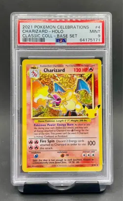 PSA 9 Charizard #4/102 2021 Pokemon Classic Collection Celebrations MINT - Image 1
