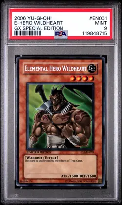 PSA 9 MINT Elemental Hero Wildheart EHC2-EN003 Secret Rare Promo Yugioh low pop - Image 3