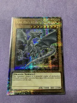 Blue-Eyes White Dragon Quarter Century Secret Rare RA04-EN108 Yugioh 8th Art MNT - Image 1