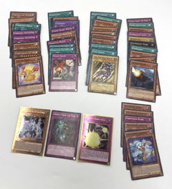 Lot of 46 Cards Yu Gi Oh Yugioh 3 Foil Prisma Holo 43 Commons 1996 LP - Image 1