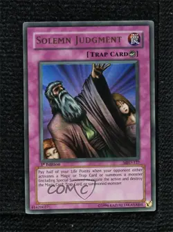 Solemn Judgment (UR) 1st Ed. YuGiOh Metal Raiders #MRD-127 2002 - Image 1