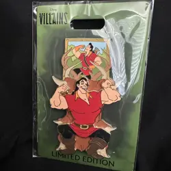 D23 2024 MOG WDI Mickeys of Glendale Villains Gaston Beauty and Beast Pin LE400 - Image 1