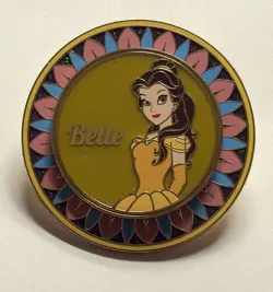Loungefly Disney Belle Beauty and the Beast Dining Plates Spinning Pin - Image 1