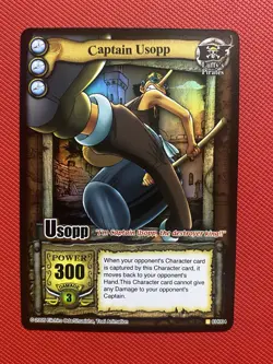 One Piece CCG Card TCG Captain Usopp Holo The Quest Begins Vintage 2005 - Image 2