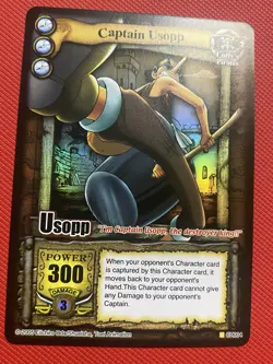 One Piece CCG Card TCG Captain Usopp Holo The Quest Begins Vintage 2005 - Image 3