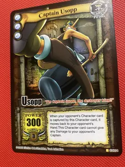 One Piece CCG Card TCG Captain Usopp Holo The Quest Begins Vintage 2005 - Image 5