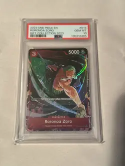 Namco 2023 One Piece CCG Roronoa Zoro Gift Collection ST01-013 PSA 10 - Image 1