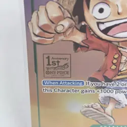 2023 One Piece 1st Anniversary Tournament Participant Monkey D Luffy #P-037 G - Image 3