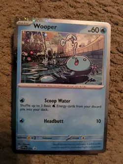Wooper SVP 155 Black Star Promo Pokemon Card Cosmos Holo NM - Image 1