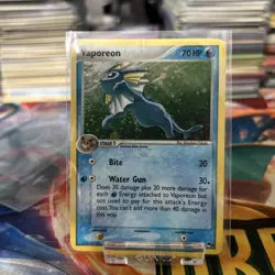 HP Pokemon Vaporeon POP Series 3 6/17 Holo Rare 70 HP Stage 1 Card 2006 - Image 2