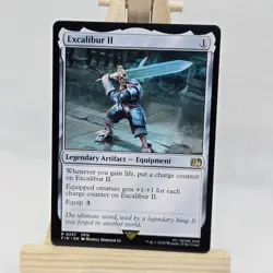 Excalibur II (Rare) #257 Final Fantasy MTG Near Mint OFF-CENTER STAMP - Image 2