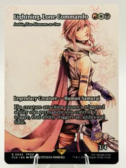 Lightning, Lone Commando Isshin, Two Heavens as One 54 FFXIII Final Fantasy NM - Image 1