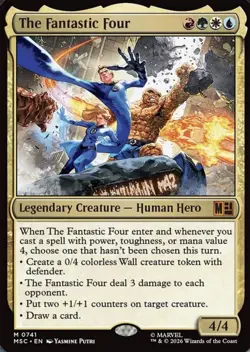 MTG The Fantastic Four #741 Marvel Super Heroes Mythic Rare NM - Image 1