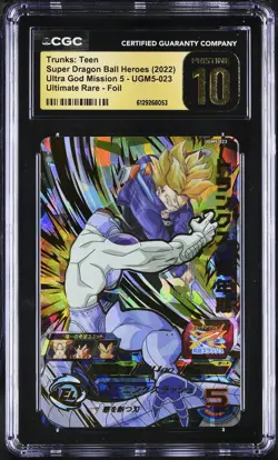 CGC 10 Trunks: Teen UGM5-023 Super Dragon Ball Heroes Card TCG 053 - Image 1