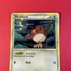 Pokemon Holo HOOTHOOT Card HGSS BLACK STAR PROMO HGSS05 HeartGold SoulSilver - Image 2