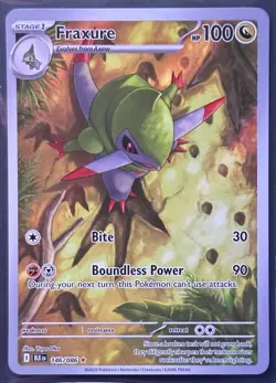 Pokemon Black Bolt Fraxure 146/086 Illustration Rare NM - Image 1