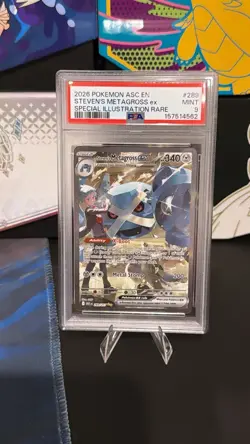 2026 POKEMON ASC EN-SPECIAL ILLUSTRATION RARE #289 STEVEN'S METAGROSS EX PSA 9 - Image 1