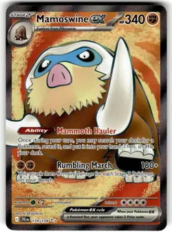 2025 Pokemon Journey Together Mamoswine ex #174/159 - Image 1