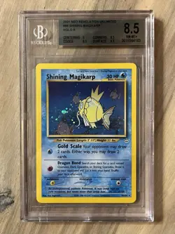 Shining Magikarp BGS 8.5 Pokemon 2001 Neo Revelation Secret Rare 66/64 Subgrades - Image 1