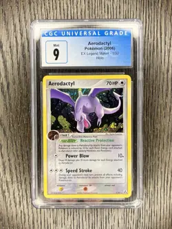Aerodactyl CGC 9 Pokemon 2006 EX Legend Maker 1/92 Holo Partial Swirl Low POP 47 - Image 1