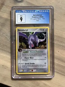 Aerodactyl CGC 9 Pokemon 2006 EX Legend Maker 1/92 Holo Partial Swirl Low POP 47 - Image 3