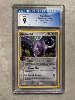 Aerodactyl CGC 9 Pokemon 2006 EX Legend Maker 1/92 Holo Partial Swirl Low POP 47 - Image 5