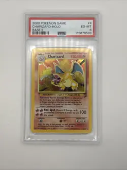 POKEMON CHARIZARD BASE SET 2 #4/130 PSA 6 ENGLISH - Image 1