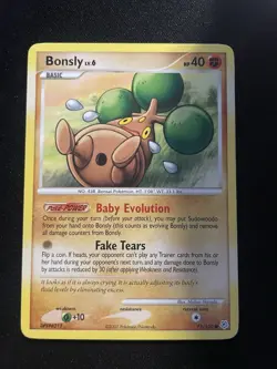 Bonsly 71/130 Common Diamond & Pearl Pokemon - Image 1