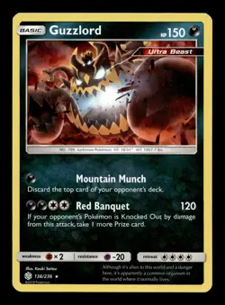 Guzzlord 136/236 SM - Cosmic Eclipse Holo Rare Pokemon TCG - Image 1