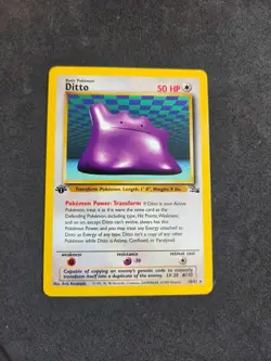 Pokemon TCG Ditto 1st Edition Fossil 18/62 Non Holo Rare 1999 Vintage WOTC - Image 2