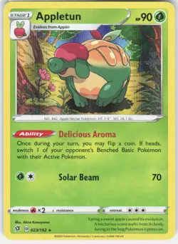Appletun 023/192 Holo Rare Rebel Clash Pokemon Holo Near Mint - Image 1