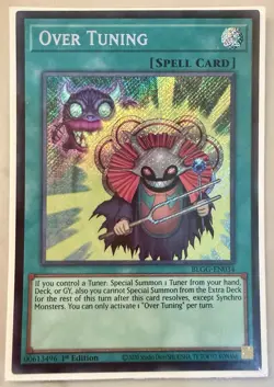 Yugioh! 1x Over Tuning BLGG-EN034 Secret Rare 1st Ed NM - Image 1